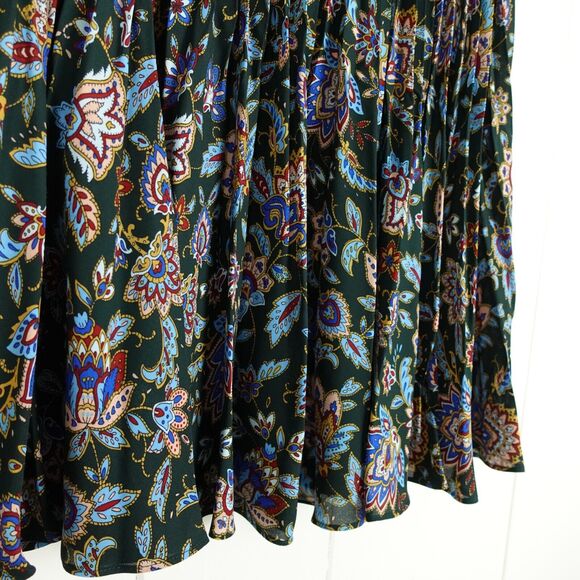 Lauren Ralph Lauren Ascot Print Georgette A Line Midi Skirt Womens Size 6 Green - Picture 5 of 12